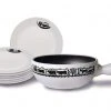 Stöckli Käsefondue-Set Alpaufzug 7 Teile, Weiss - Fondue Set