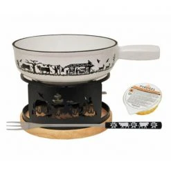 Heidi Cheese Line Alp Set Weiss - Fondue Set