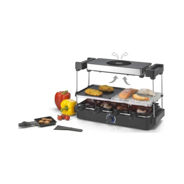 Racletteofen mit Dunstabzug und Steinplatte 5-in-1 - Raclette-Grills Trebs Racletteofen Mit Dunstabzug Und Steinplatte 5-in-1 - Raclette-Grills -Raclette Deutschland 10739068 2 d 1