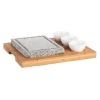 Maeser Grillstein-Set Inkl. 3 Dipschalen Und Bambus Holzplatte - Zubehör Raclette Und Fondue -Raclette Deutschland 10741050 1 d 1