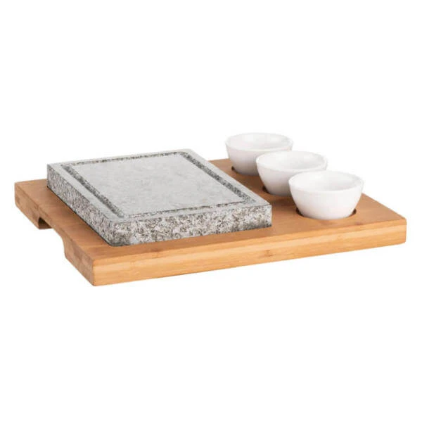 Grillstein-Set inkl. 3 Dipschalen und Bambus Holzplatte - Zubehör Raclette und Fondue Maeser Grillstein-Set Inkl. 3 Dipschalen Und Bambus Holzplatte - Zubehör Raclette Und Fondue -Raclette Deutschland 10741050 1 d 1