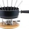 Kadastar Käsefondue-Set Alpenwiese 9 Teile, Schwarz - Fondue Set