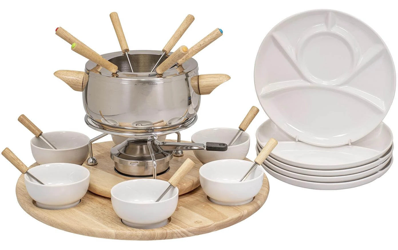 Fleischfondue-Set Claudia 28 Teile, Braun/Edelstahl/Weiss - Fondue Set Kadastar Fleischfondue-Set Claudia 28 Teile, Braun/Edelstahl/Weiss - Fondue Set -Raclette Deutschland 1433226 1 7