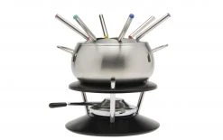 Nouvel Fleischfondue-Set Elegance 9 Teile, Schwarz/Silber - Raclette, Fondue Und Tischgrill