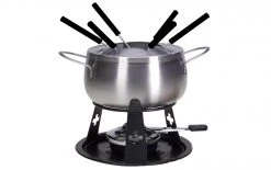 Nouvel Fleischfondue-Set CH-Kreuz 9 Teile, Schwarz/Silber - Raclette, Fondue Und Tischgrill