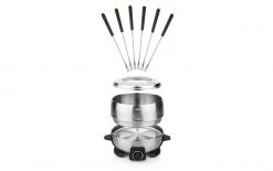 Princess Fondue-Set All-in-One 800 Watt 7 Teile, Schwarz/Silber - Fondue Set 4 Princess Fondue-Set All-in-One 800 Watt 7 Teile, Schwarz/Silber - Fondue Set -Raclette Deutschland 785660 3 5