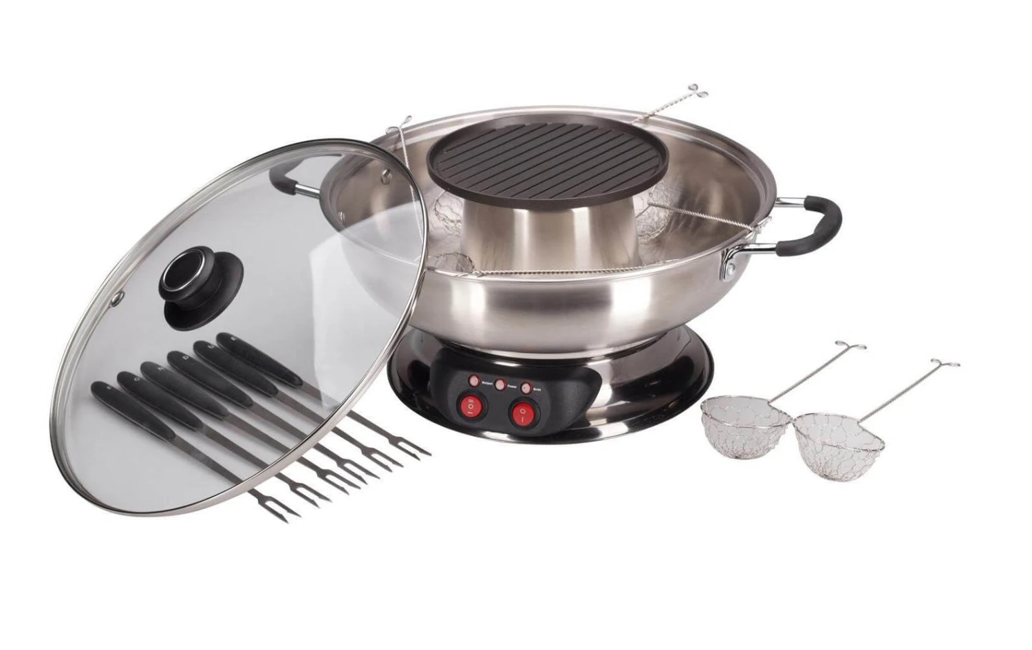 Fleischfondue-Set Gourmet Pot 16 Teile, Silber - Fondue Set Nouvel Fleischfondue-Set Gourmet Pot 16 Teile, Silber - Fondue Set -Raclette Deutschland 932986 1 5